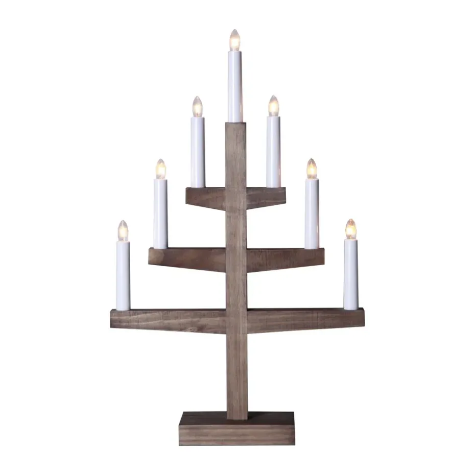 Candelabro de adviento Trapp 54 cm, Marrón
