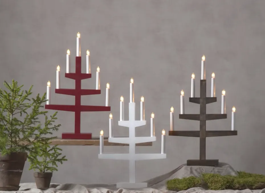Candelabro de adviento Trapp 54 cm, Marrón