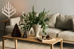 Candelabro de AdvientoPine 62 cm, esmaltado blanco