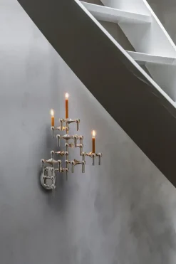 Candelabro de pared STOFF Nagel, Chrome