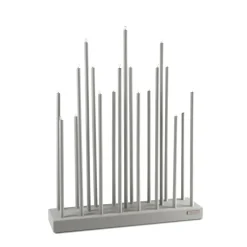 Candelabro eléctrico Elflugan Grande, Gris claro