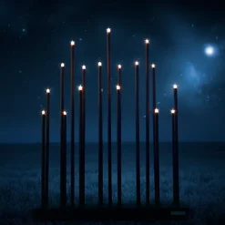 Candelabro eléctrico Elflugan Grande, Gris