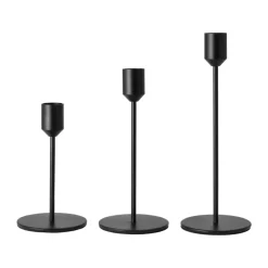 Candelabro Glare 22 cm, Negro