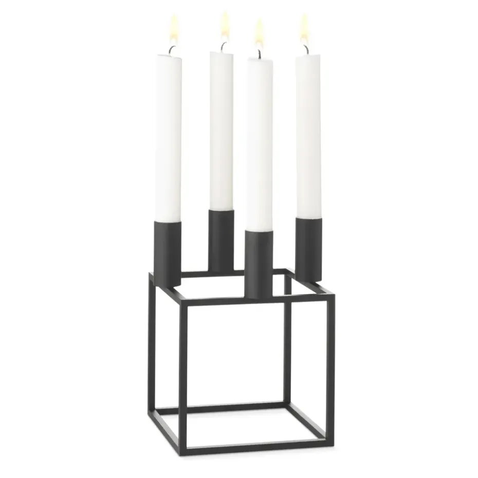 Candelabro Kubus 4, negro
