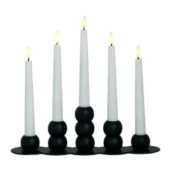 Candelabro Lykke combinable incl. 5 velas LED, Black