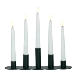 Candelabro Lykke combinable incl. 5 velas LED, Black