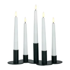 Candelabro Lykke combinable incl. 5 velas LED, Black