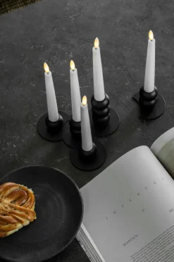 Candelabro Lykke combinable incl. 5 velas LED, Black