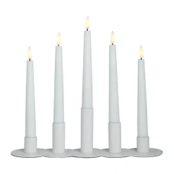 Candelabro Lykke combinable incl. 5 velas LED, White