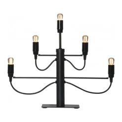 Candelabro Milano 5, 46 cm, Negro