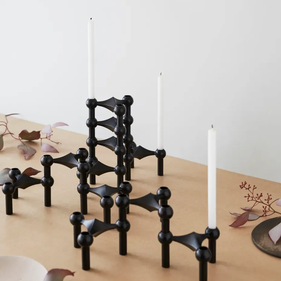 Candelabro Nagel, negro mate