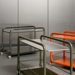 Carrito con ruedas Tension, Grey green-acero inoxidable