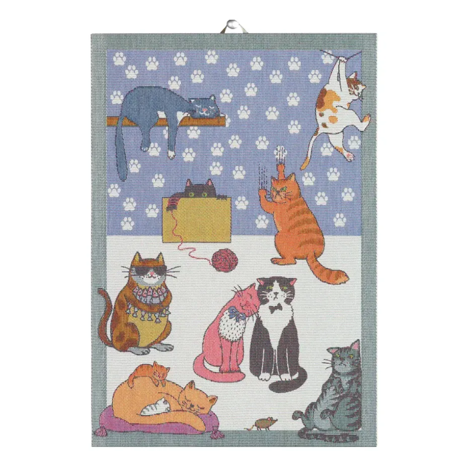 Cats fun Paño de cocina, 35x50 cm