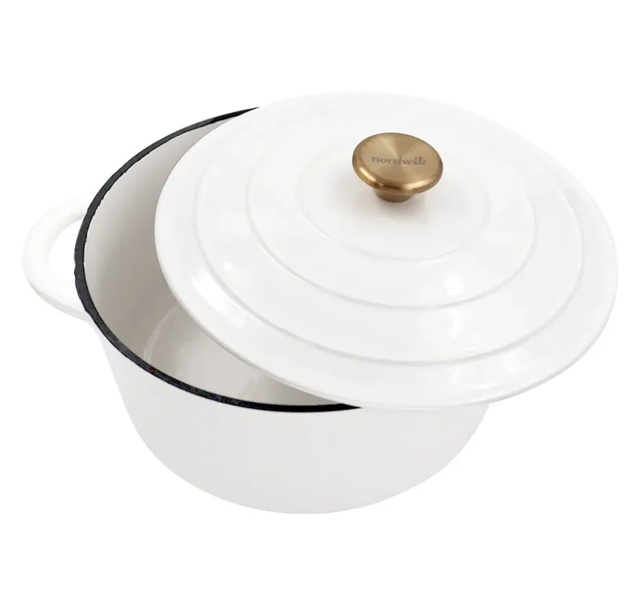 Cazuela de hierro fundido Nordwik 5 L, Blanco