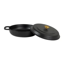 Cazuela de hierro fundido esmaltado Combekk Enameled Ø28 cm, Pomo negro-gold