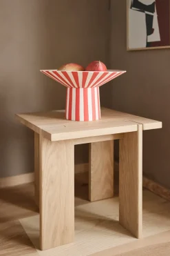 Centro de mesa Toppu alto Ø30x17 cm, Red-peach