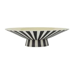 Centro de mesa Toppu bajo Ø39x10,5 cm, Vanilla-black-white
