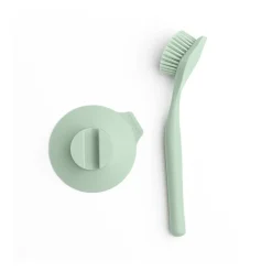 Cepillo para platos con soporte con ventosa Brabantia, Jade green