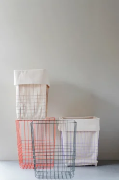 Cesta de almacenamiento Store-it con bolsa de algodón, large, Orange