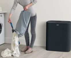 Cesto para ropa Tota Trio 90 L, Negro