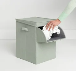 Cesto ropa sucia apilable Brabantia 35L, verde
