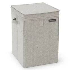 Cesto ropa sucia apilable Brabantia 35L, gris claro