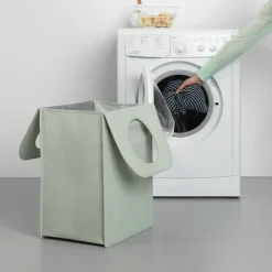 Cesto ropa sucia Brabantia, rectangular 55 L, verde