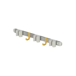 Cleantech Carril de almacenamiento de herramientas de limpieza, Plata