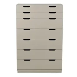 Cómoda Aoko de 7 cajones, Beige