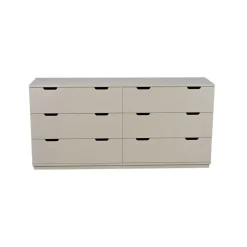Cómoda Aoko doble 6 cajones, Beige