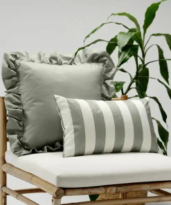 Cojín con volantes Garden Glory Outdoor 45x45 cm, Green