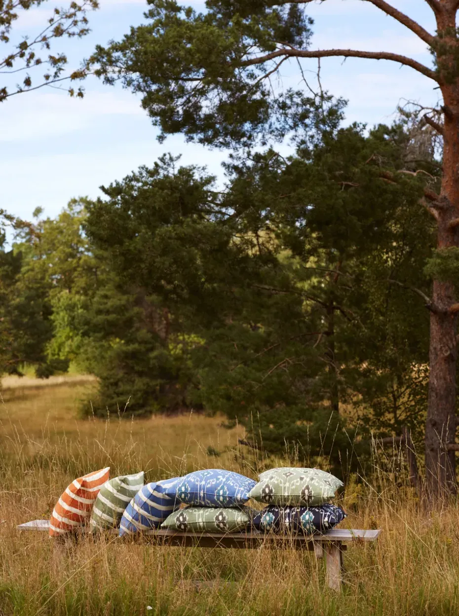 Cojín de exterior Block Stripe 40x60 cm, Apricot orange-off white