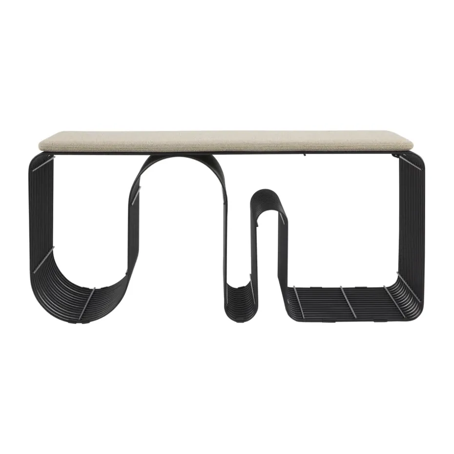 Cojín para banco Curva 32x95,5 cm, Taupe