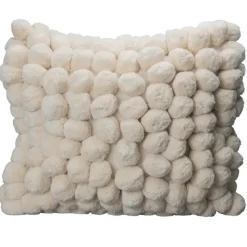 Cojín Pom Pom 45x45 cm, Off white