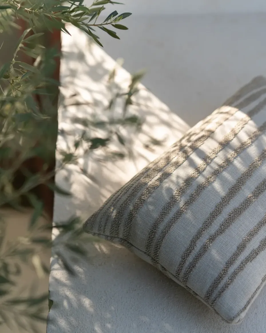 Cojín Stripes outdoor 40x60 cm, Lumbar (beige)