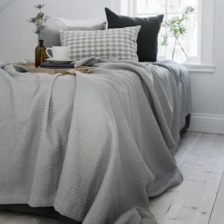 Colcha de cama Kimono 260x260 cm, concrete (gris)