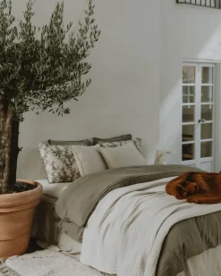 Colcha de cama Mellow doble, Lin, 160x260 cm