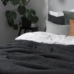Colcha de cama Moss 260x260 cm, charcoal (gris)