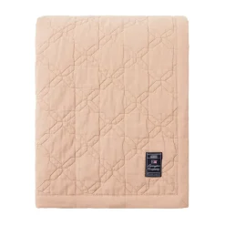 Colcha de cama Quilted Recycled Cotton 260x240 cm, Beige