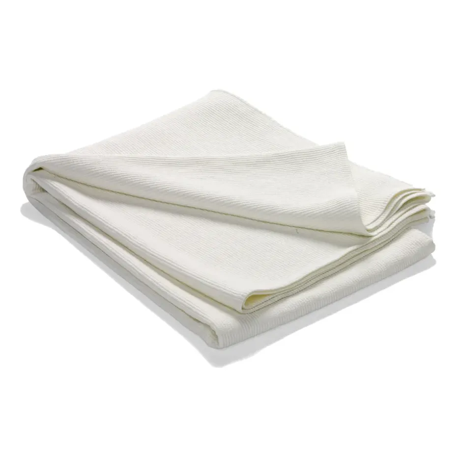 Colcha de cama Stripe algodón lavado a la piedra 180x260, Offwhite
