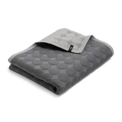 Colcha Mega Dot organic 195x245 cm, Dark grey