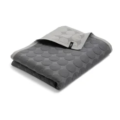 Colcha Mega Dot organic 260x260 cm, Dark grey