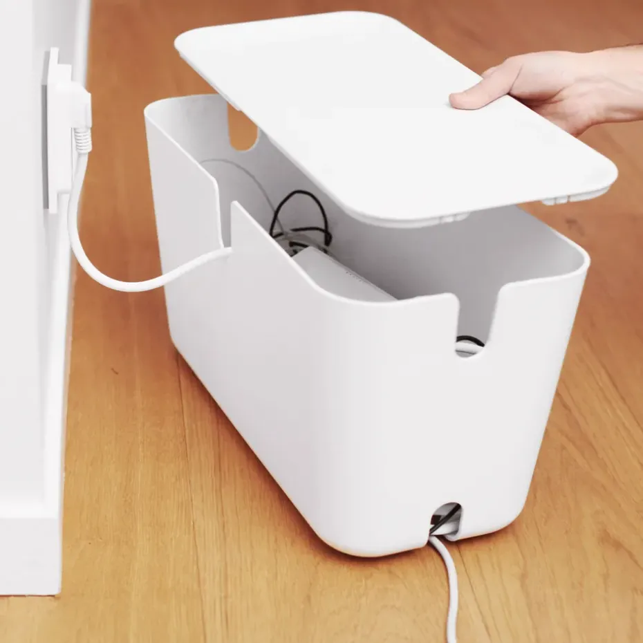 Colector de cables Cable Organiser XXL, blanco-blanco