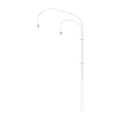 Colgador de lámpara de pared Willow doble, blanco