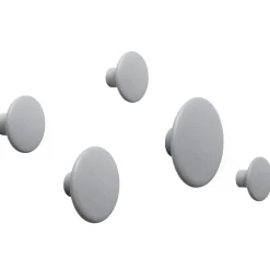 Colgador de pared The Dots, gris, pequeño