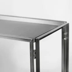 Consola Foldable 124×60 cm, Acero inoxidable cepillado