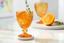 Copa de agua con base Boston 25 cl, Azafrán