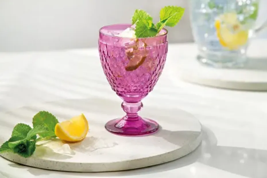 Copa de agua con base Boston 25 cl, Berry
