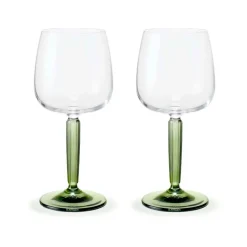 Copa de vino blanco Hammershøi 35 cl 2-pack, Transparente-verde