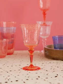 Copa de vino diseño burbuja Rice 36 cl, Melocotón